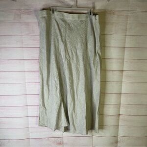Baird McNutt for J.Crew Beige 100%‎ Linen Irish Linen Skirt Size 18
